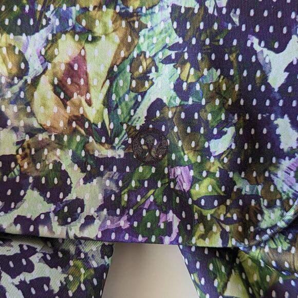 Lululemon Wunder Under Crop II Full-On Luxtreme Roll Down Floral Sport White 8 - Picture 3 of 4
